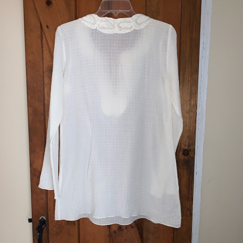 Max Studio Beaded Split-Neck Tunic - image 5